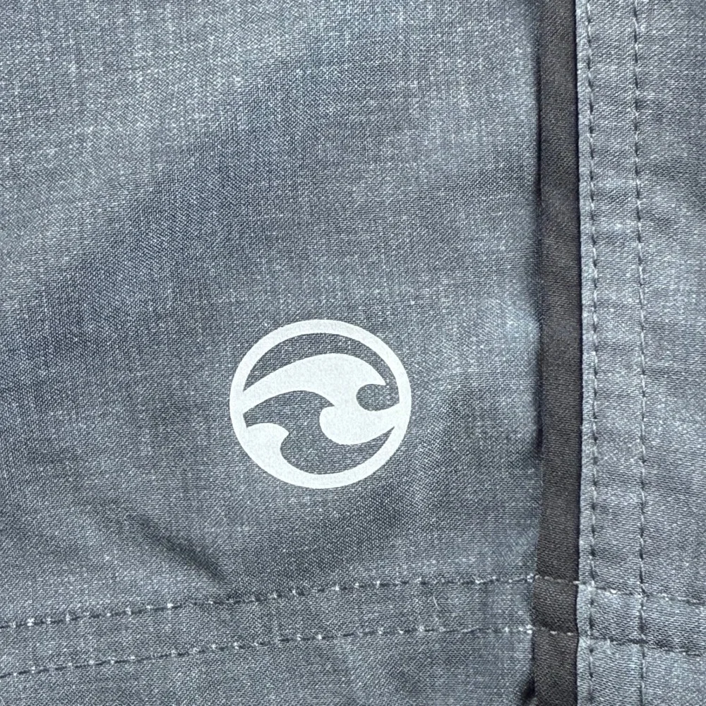 Ocean Current Mens Board Shorts Charcoal Grey Striped Surf Swim Trunks Size 32